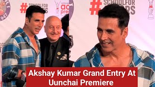 Akshay Kumar Grand Entry At Uunchai Movie Premiere In Mumbai, Khiladi Kumar Looks Dashing & Handsome