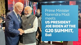 Prime Minister Narendra Modi meets US President Joe Biden at the G20 summit, Bali l PMO