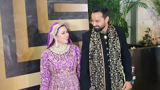 Saba Ibrahim With Husband At Wedding Reception