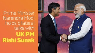 Prime Minister Narendra Modi holds bilateral talks with UK PM Rishi Sunak l PMO