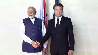 PM Modi holds bilateral talks with France President Macron