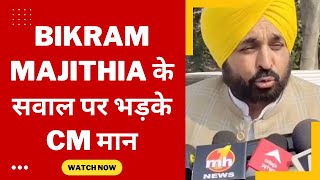 CM bhagwant mann angry on bikram majithia question - Tv24 Punjab News