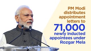 PM Modi distributes appointment letters to 71,000 newly inducted appointees under Rozgar Mela