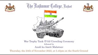 રાજકોટ : રાજકુમાર કોલેજ ખાતે ભારત-પાક. યુદ્ધમાં વપરાયેલી ટેન્ક ટી-૫૫નું પ્રદર્શન