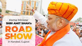 HM Shri Amit Shah's road show in Nandod, Gujarat