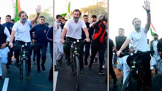 Rahul Gandhi ने चलाई साइकिल, देखिए Video | Bharat Jodo Yatra