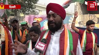 कांग्रेस उम्मीदवार चंद्र मोहन शर्मा ने प्रीत विहार इलाके में निकाली रैली