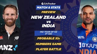 New Zealand vs India, 3rd ODI Stats Preview