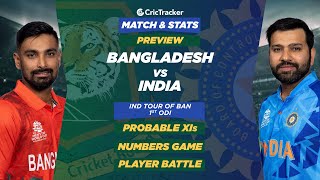 Bangladesh vs India, 1st ODI | Match Stats and Preview