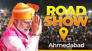 Prime Minister Shri Narendra Modi's road show in Ahmedabad.