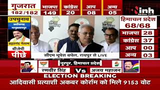 Chhattisgarh CM Bhupesh Baghel LIVE | Gujarat- Himachal Pradesh Result | Congress