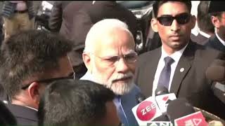 PM Modi addresses media after casting his vote for Gujarat Assembly election in Gandhinagar