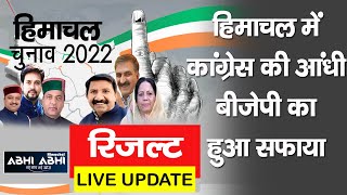Himachal Election Result Live- हिमाचल में कांग्रेस की आंधी, बीजेपी का हुआ सफाया