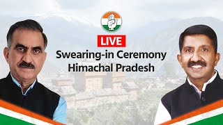 LIVE: Himachal Pradesh CM Swearing-in ceremony. #कांग्रेस_के_साथ_हिमाचल