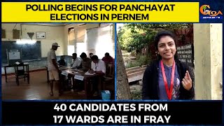 Polling begins for panchayat elections in Pernem 40 candidates from 17 wards are in fray