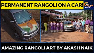 Permanent Rangoli on a Car! Amazing rangoli art by Akash Naik