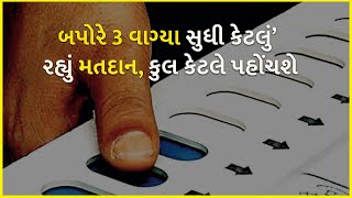 બપોરે 3 વાગ્યા સુધી કેટલું રહ્યું મતદાન, કુલ કેટલે પહોંચશે | Gujarat | Gujarat Election 2022 |