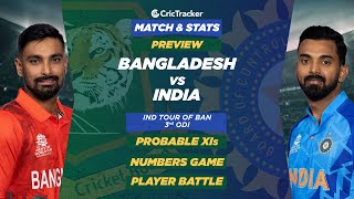 Bangladesh vs India, 3rd ODI | Match Stats and Preview