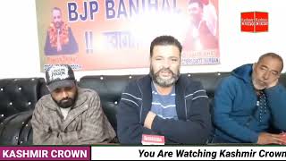 Press conference by BJP General Secretary Mohd Saleem bhat at bjp office banihal
