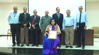 Professor, Department of Neurology Lekha Pandit was felicitated by the Nitte university.