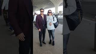 Govinda With Wife Sunita Ahuja Spotted At Mumbai Airport