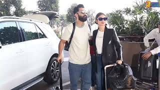 Mouni Roy With Husband Suraj Nambiar Spotted At Airport