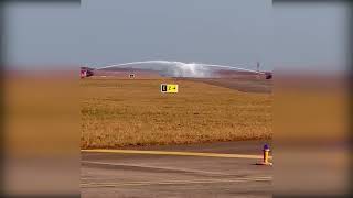 Water Cannon salute at Mopa Airport