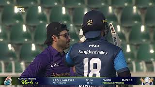 Abdullah Ejaz's stready knock of 24(25) comes to an end