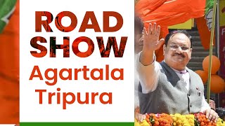 BJP National President Shri JP Nadda holds road show in Agartala, Tripura