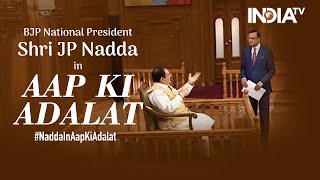 BJP National President Shri JP Nadda in Aap Ki Adalat.