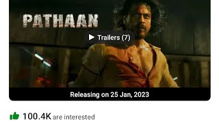 Pathaan Movie Crosses 100K Interest On Bookmyshow Before 24 Days Of The Actual Release Of The Film