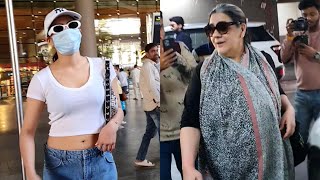 Sara Ali Khan With Mother Amrita Singh Spotted At Mumbai Airport