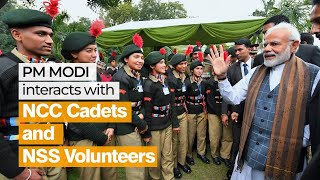 PM Shri Narendra Modi interacts with NCC Cadets and NSS Volunteers