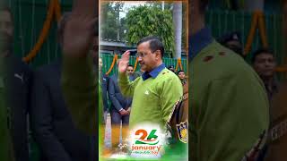Flag hoisting by CM Arvind Kejriwal at his residence on 74th Republic Day | #republicday #shorts