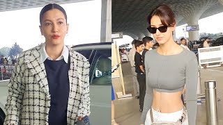 Gauahar Khan & Disha Patani Spotted At Mumbai Airport