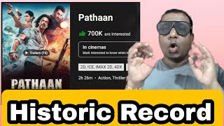 Pathaan Movie Crosses 700K Interest On Bookmyshow, First And Only Bollywood Movie To Do So