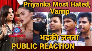 Bigg Boss 16 Public Reaction | Farah Ne Priyanka Ko Bola Vamp, Bhadki Public.. Diya Priyanka Ka Sath