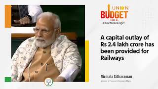 A capital outlay of Rs 2.4 lakh crore has been provided for Railways. #AmritKaalBudget