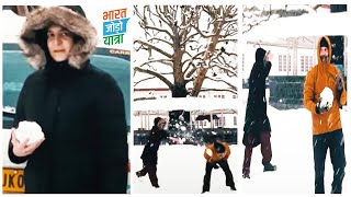 Snow fights and a walk by the Dal lake with Priyanka | Rahul Gandhi | Srinagar | Bharat Jodo Yatra