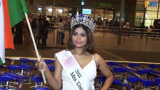 Mrs. Universe Indian Ocean Zoya Sheikh Spotted at Mumbai Airport As She's Flying To Bulgaria 2023