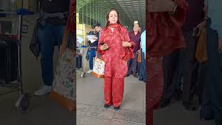 #hemamalini Spotted At Mumbai Airport