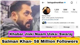 Salman Khan Crosses 58 Million Followers On Instagram, Khabar Jiski Naam Uska