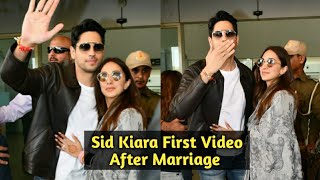 Newly Married Kiara Advani & Sidharth Malhotra FIRST VIDEO After Marriage Spotted Jaisalmer Airport