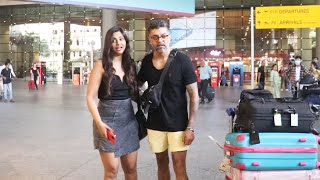 Dalljiet Kaur Dikhi Apne Hone Vale Husband Nikhil Patel Ke Saath Mumbai Airport Par