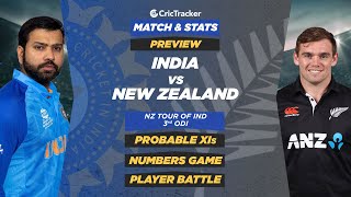 India vs New Zealand | 3rd ODI | Match Stats and Preview
