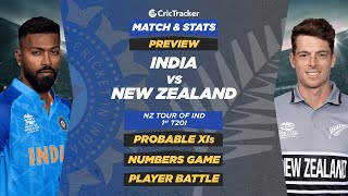 India vs New Zealand | 1st T20I | Match Stats and Preview