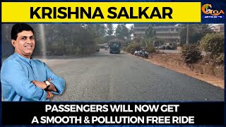 Road tarring at the KTC Bus stand. Passengers will now get a smooth & pollution free ride: Salkar