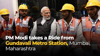 PM Modi takes a Ride from Gundavali Metro Station, Mumbai, Maharashtra
