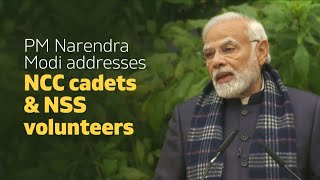 PM Narendra Modi addresses NCC cadets & NSS volunteers
