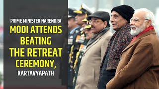 Prime Minister Narendra Modi attends Beating the Retreat Ceremony, Kartavyapath